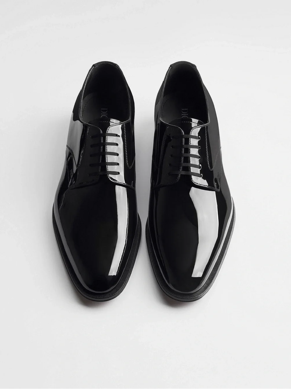 Dior Black Patent Leather Derby Lace-Ups